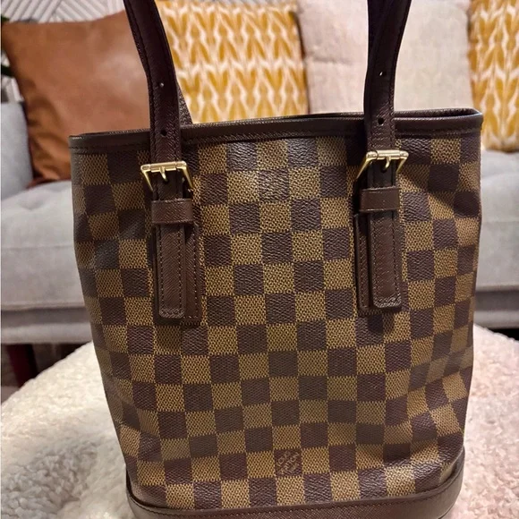 Louis Vuitton Damier Ebene Marais Bucket Bag PM - Picture 2 of 8